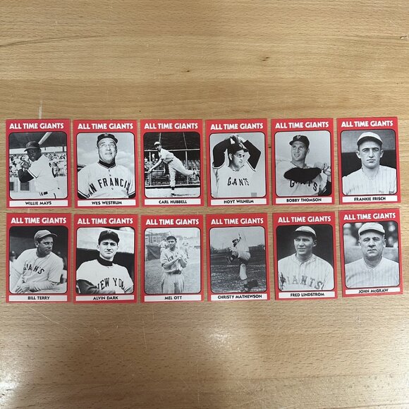 1980 TCMA All Time New York Giants Set(12) Mays/MathewsonOtt/Mcgraw - Picture 1 of 2